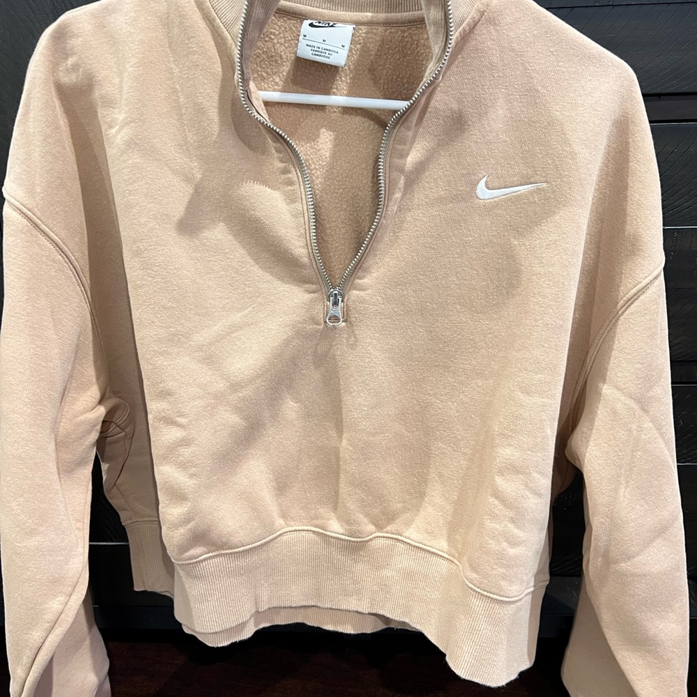 Nike Women's Cream Half-Zip Sweater